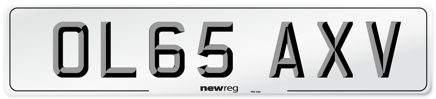 OL65 AXV Number Plate from New Reg
